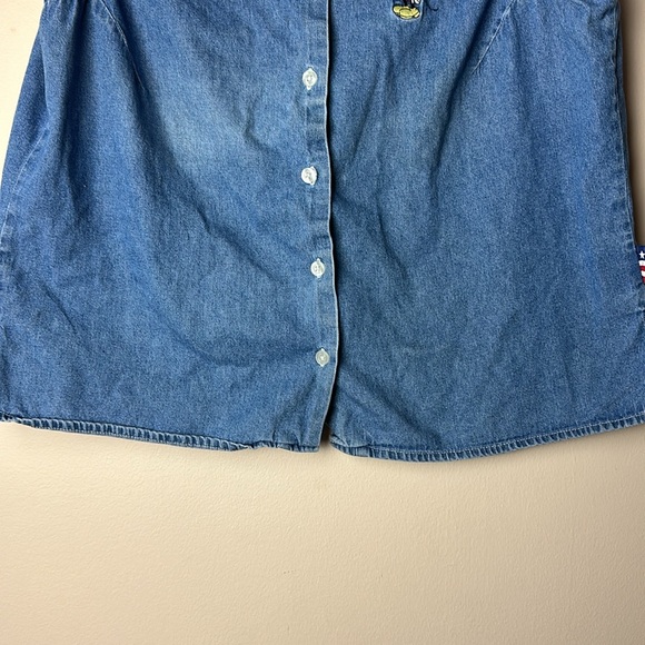 Mickey‎ Mouse USA Denim Sleeveless Cut Off Top Kids Large - Picture 3 of 5